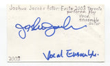 Joshua Jacobs Signed 3x5 Index Card Autographed Actor Singer Evita Play