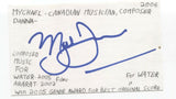 Mychael Danna Signed 3x5 Index Card Autographed Composer Life of Pi Oscar Winner