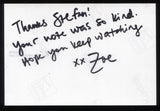 Zoe Kazan Signed Photo Autographed Vintage Me and Orson Welles Zac Efron