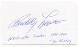 Buddy Lewis Signed 3x5 Index Card Autographed MLB Baseball Washington Senators