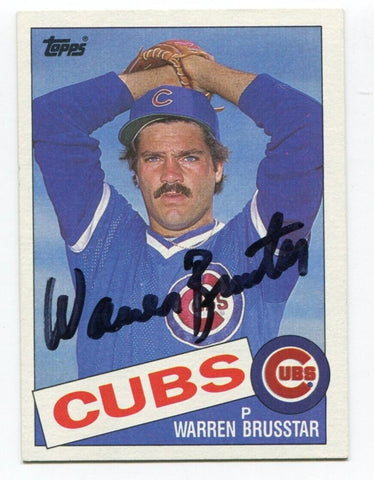 1985 Topps Warren Brusstar Signed Baseball Card Autographed AUTO #189