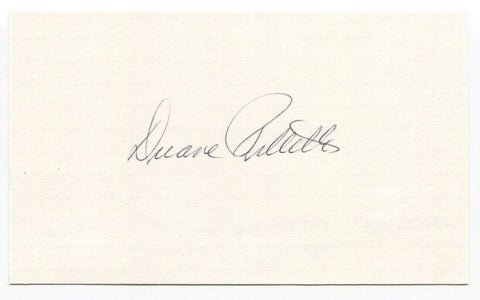 Duane Pillette Signed 3x5 Index Card Autographed MLB Baseball New York Yankees