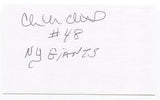 Clarence Childs Signed 3x5 Index Card Autographed NFL New York Giants