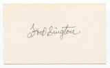 Fred Sington Signed 3x5 Index Card Baseball Autographed Sington