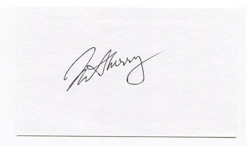 Norm Sherry Signed 3x5 Index Card Autographed MLB Baseball Los Angeles Dodgers