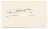 Harry Danning Signed 3x5 Index Card Baseball Autographed Signature