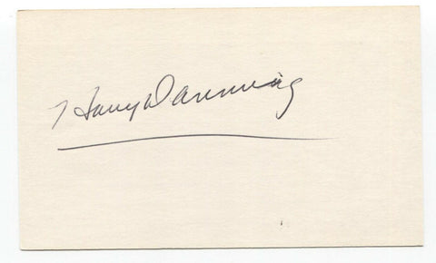 Harry Danning Signed 3x5 Index Card Baseball Autographed Signature