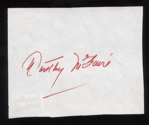 Dorothy McGuire Signed Cut Autograph Card Autographed Signature