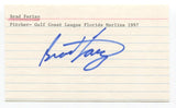 Brad Farizo Signed Index Card Autographed Baseball MLB  Florida Marlins