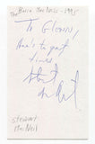 The Barra MacNeils - Stewart MacNeil Signed 3x5 Index Card Autographed Signature