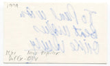 Mike Duffy Signed 3x5 Index Card Autographed Canadian Reporter Senator