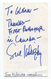 Sue Kolinsky Signed 3x5 Index Card Autographed Signature Comedian Actress Comic