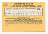 1985 Donruss Mark Bailey Signed Card Baseball MLB Autographed AUTO #450