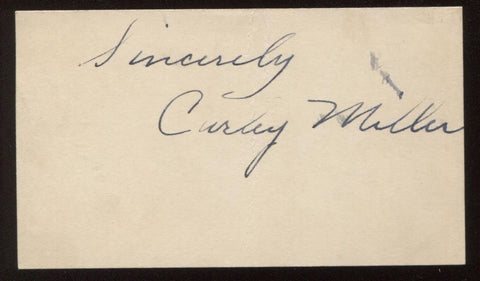 Curley Miller Signed Card  Autographed Authentic Signature Country Vocalist 