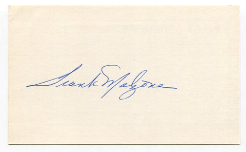 Frank Malzone Signed 3x5 Index Card Autographed MLB Baseball Boston Red Sox