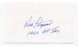 Dick Stigman Signed 3x5 Index Card Autographed Baseball Cleveland Indians