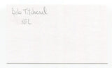 Bob Titchenal Signed 3x5 Index Card Autograph Football NFL Washington Redskins