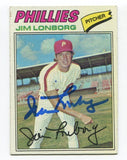 1977 Topps Jim Lonborg Signed Baseball Card Autographed AUTO #569