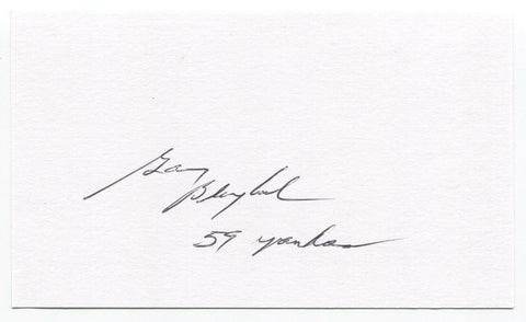Gary Blaylock Signed 3x5 Index Card Autograph Baseball 1959 New York Yankees
