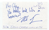 Nile Seguin Signed 3x5 Index Card Autographed Signature Comedian Comic Actor