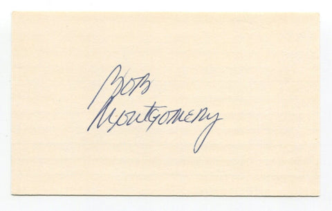 Bob Montgomery Signed Index Card Autographed Baseball MLB Boston Red Sox