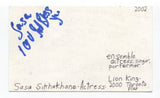 Sasa Sikhakhane Signed 3x5 Index Card Autographed Actress Lion King Play