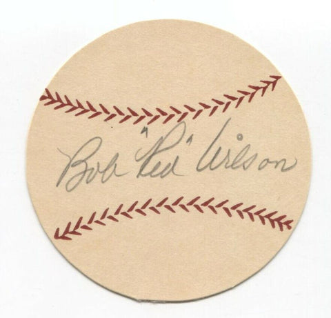 Bob Red Wilson Signed Paper Baseball Autographed Signature Detroit Tigers