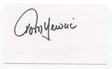 Tom Yewcic Signed 3x5 Index Card Autographed Baseball & Football Boston Patriots