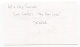 Chip Sansom Signed 3x5 Index Card The Born Loser Comic Strip Autographed Artist