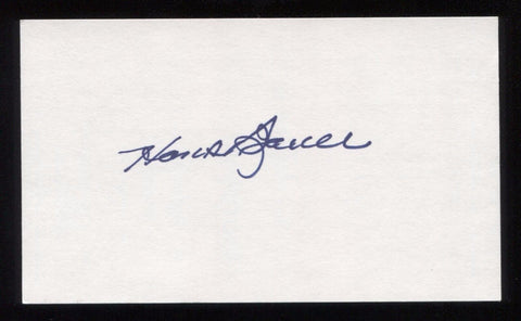 Hank Sauer Signed 3x5 Index Card Signature Autographed Baseball 