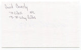 David Beverly  Signed 3x5 Index Card Autographed Green Bay Packers NFL