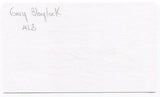 Gary Blaylock Signed 3x5 Index Card Autograph Baseball 1959 New York Yankees