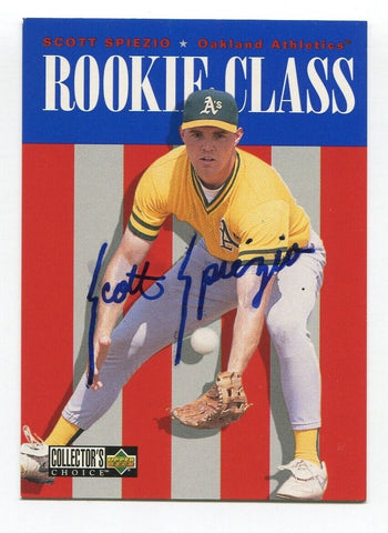 1996 Upper Deck Scott Spiezio Signed Card Baseball MLB Autographed AUTO #447
