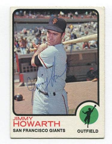 1973 Topps Jimmy Howarth Signed Baseball Card Autographed AUTO #459