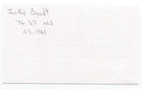 Jackie Brandt Signed 3x5 Index Card Autographed baseball St. Louis Cardinals