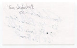 Tom Woodeshick Signed 3x5 Index Card Autograph Football NFL Philadelphia Eagles