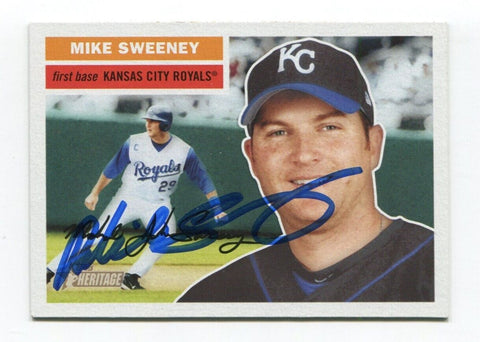 2005 Topps Heritage Mike Sweeney Signed Card Baseball Autographed AUTO #298