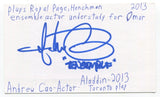 Andrew Cao Signed 3x5 Index Card Autograph Actor Iron Fist
