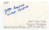 Joyce Campion (d.2014) Signed 3x5 Index Card Autographed Actress Street Legal