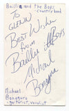 Baillie and the Boys - Michael Bonagura Signed 3x5 Index Card Autographed Singer
