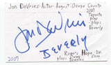 Jon DeVries Signed 3x5 Index Card Autograph Signature Actor Star Trek TNG