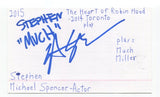 Stephen Michael Spencer Signed 3x5 Index Card Autographed Actor Miss Teri