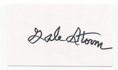 Gale Storm Signed 3x5 Index Card Autographed Signature Actress