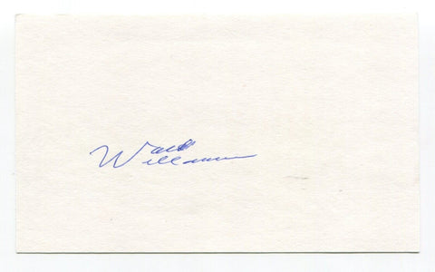 Walt Williams Signed 3x5 Index Card Autograph Baseball MLB New York Yankees