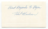 Hal Hudson Signed Card Autographed Baseball MLB Roger Harris Collection