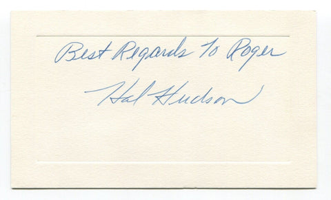 Hal Hudson Signed Card Autographed Baseball MLB Roger Harris Collection