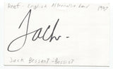 Reef - Jack Bessant Signed 3x5 Index Card Autographed Signature Bassist