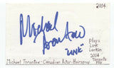 Michael Torontow Signed 3x5 Index Card Autographed Signature Actor