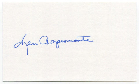 Ken Aspromonte Signed 3x5 Index Card Autographed Boston Red Sox Debut 1957