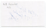 Matt Alexander Signed 3x5 Index Card Autograph Baseball MLB Pittsburgh Pirates